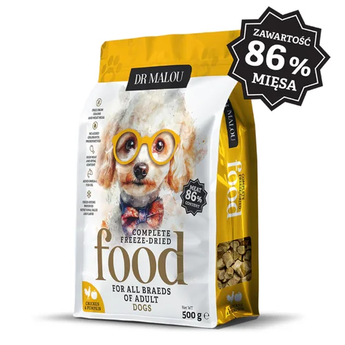 DR MALOU Liofilizowany Kurczak z Dynią 500g